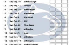 Penn State Nittany Lions Football Schedule 2016 Printable