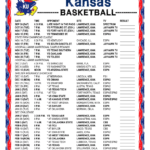 Printable 2017 2018 Kansas Jayhawks Basketball Schedule
