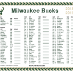 Printable 2018 2019 Milwaukee Bucks Schedule
