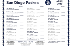 Printable 2019 San Diego Padres Schedule
