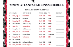 Printable 2020 2021 Atlanta Falcons Schedule