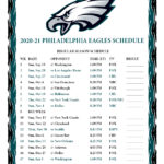 Printable 2020 2021 Philadelphia Eagles Schedule
