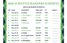 Printable 2020 2021 Seattle Seahawks Schedule