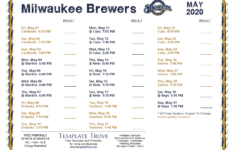 Printable 2020 Milwaukee Brewers Schedule