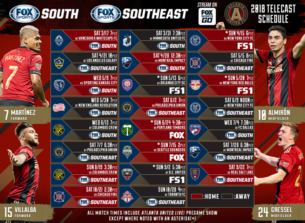 Printable Atlanta United Schedule Download Them Or Print