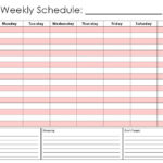 Printable Hourly Schedule Template Business