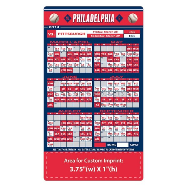 Philadelphia Phillies Printable Schedule