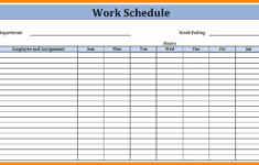 Printable Work Schedule Calendar Monthly Schedule Template