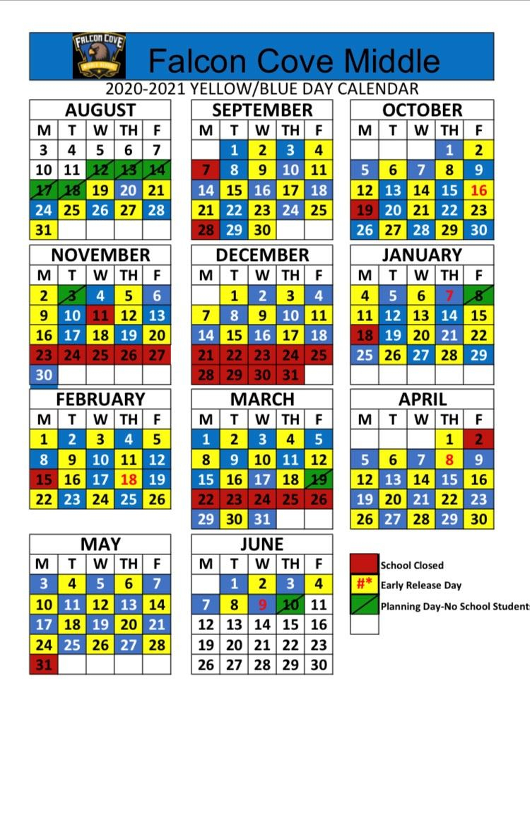 School Info A B Blue Yellow Schedule Free 2021 