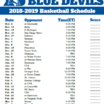 Search Results For Duke Basketball Schedule Printable