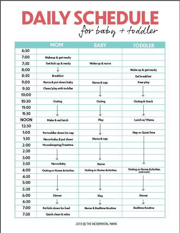 Stay At Home Mom Schedule For A Toddler And Baby Free
