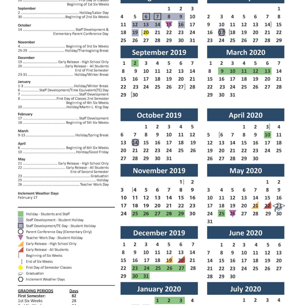Texas A M Calendar 2020 Free Printable Calendar