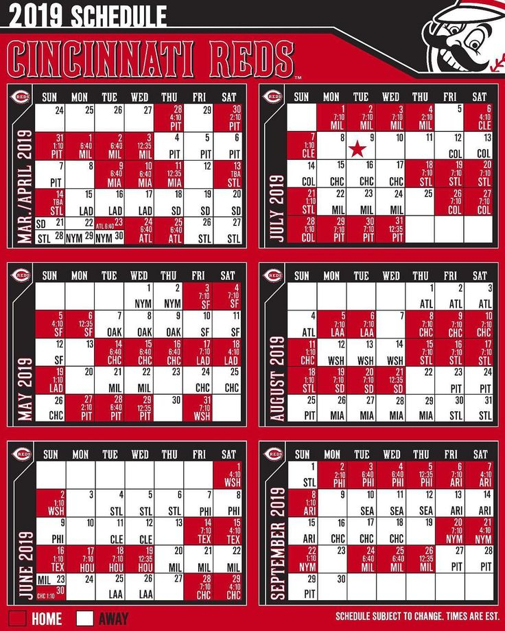 The 2019 Cincinnati Reds Schedule Is Here Reds 
