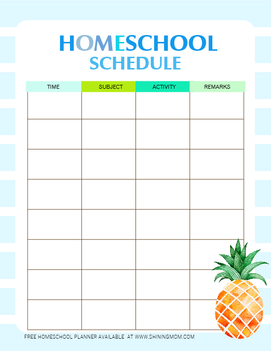 The Best Homeschool Planner In Printable PDF For Free 