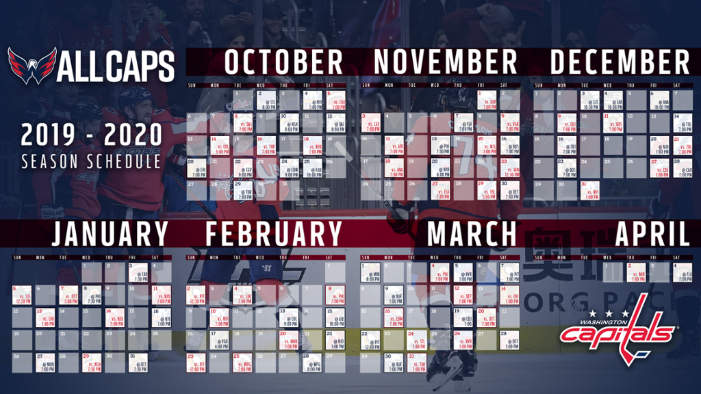 Top Washington Capitals Schedule Printable Derrick Website