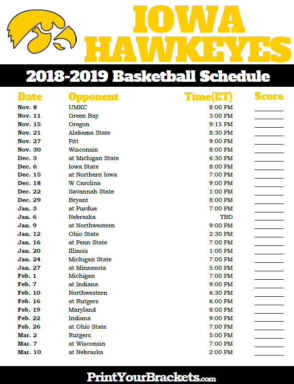 Uk Basketball Schedule 2020 Printable