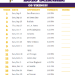 Vikings Schedule This Year Skol Minnesota Vikings