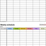 Weekly Schedule Template For Word Version 9 2 Schedules