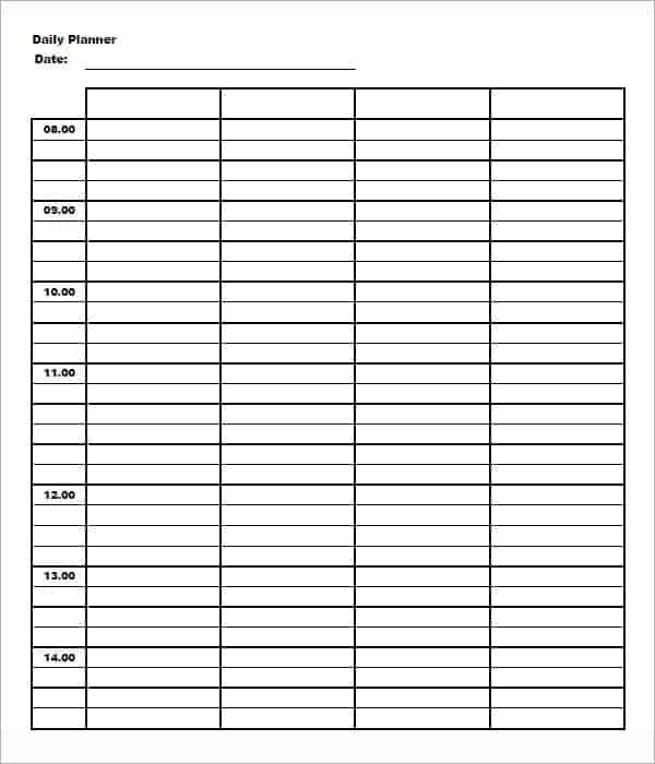 11 Daily Schedule Templates Word Excel PDF Formats