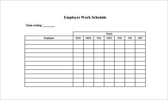 14 Employee Schedule Template Free Word Excel PDF