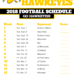 2018 Printable Iowa Hawkeyes Football Schedule Iowa Hawkeyes