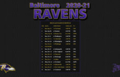 2020 2021 Baltimore Ravens Wallpaper Schedule
