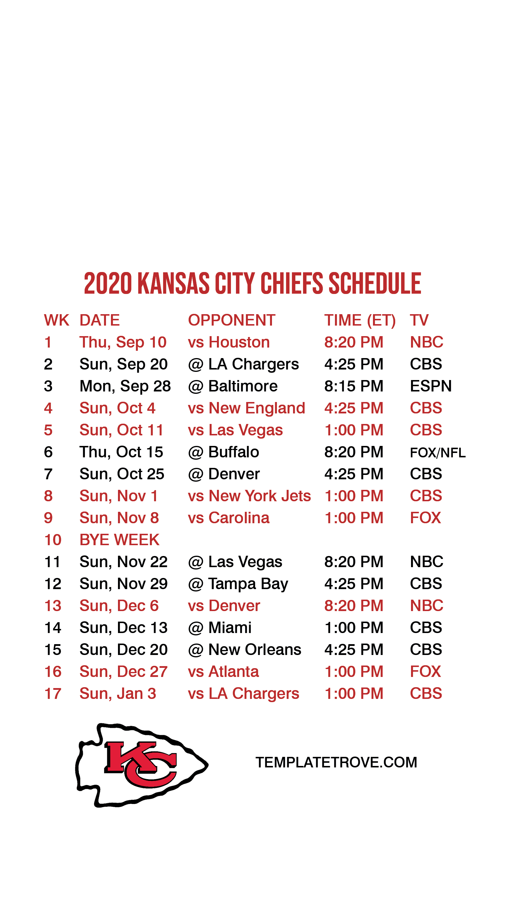 2023 2024 Kansas City Chiefs Lock Screen Schedule For Iphone 6 7 8 Plus