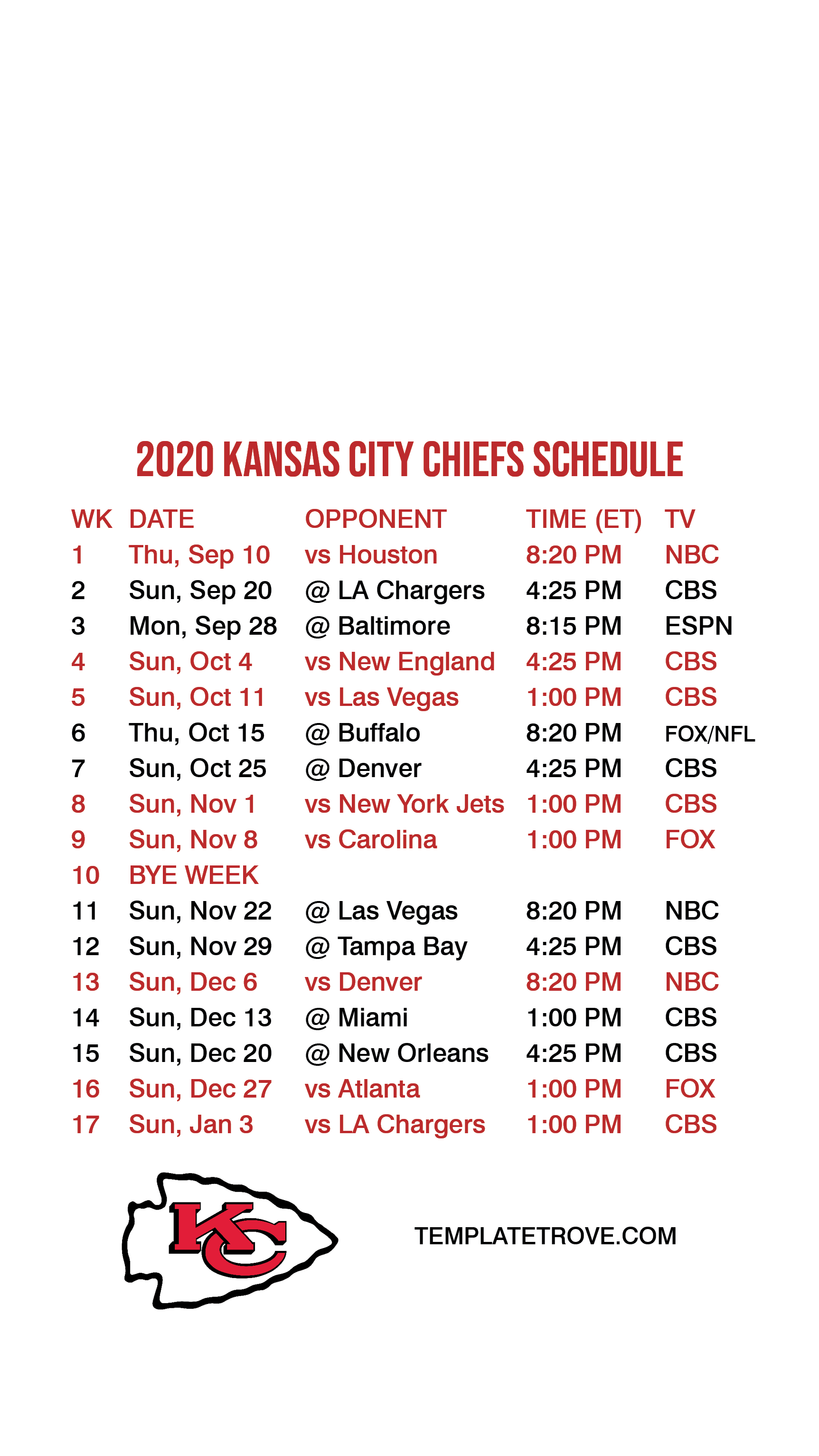 2020 2021 Kansas City Chiefs Lock Screen Schedule For 