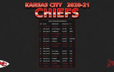 2020 2021 Kansas City Chiefs Wallpaper Schedule