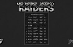 2020 2021 Las Vegas Raiders Wallpaper Schedule