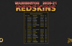 2020 2021 Washington Redskins Wallpaper Schedule
