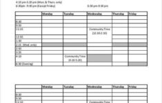 3 College Class Schedule Templates DOC PDF Free