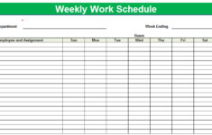 Blank Printable Weekly Schedule Printable Weekly Schedule