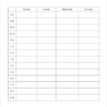 Blank School Schedule Template 8 Free PDF Word Format