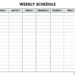 Blank Weekly Schedule Template With Hours Weekly Planner