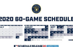 Brewers Release 2020 60 Game Schedule