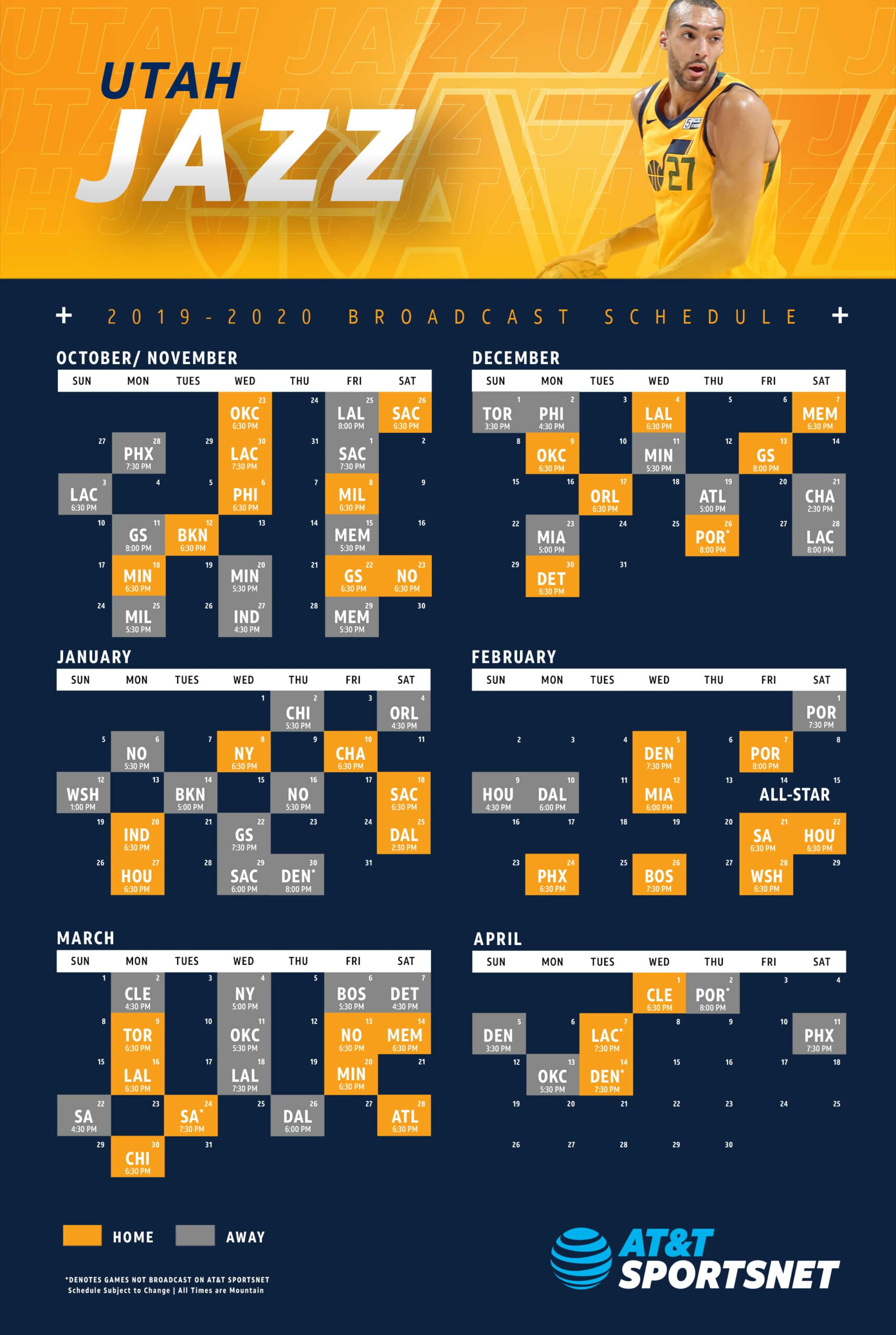 Candid Utah Jazz Schedule Printable Hudson Website