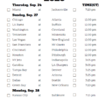 Central Time Week 3 NFL Schedule 2020 Printable