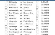 Central Time Week 7 NFL Schedule 2016 Printable