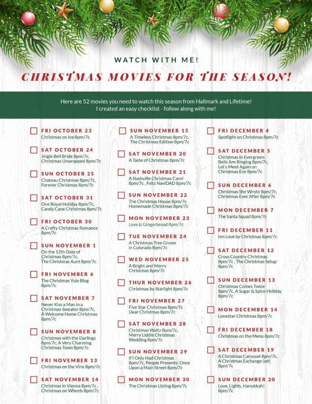 Christmas Movies 2020 LIST OMG 52 OF THEM TO WATCH