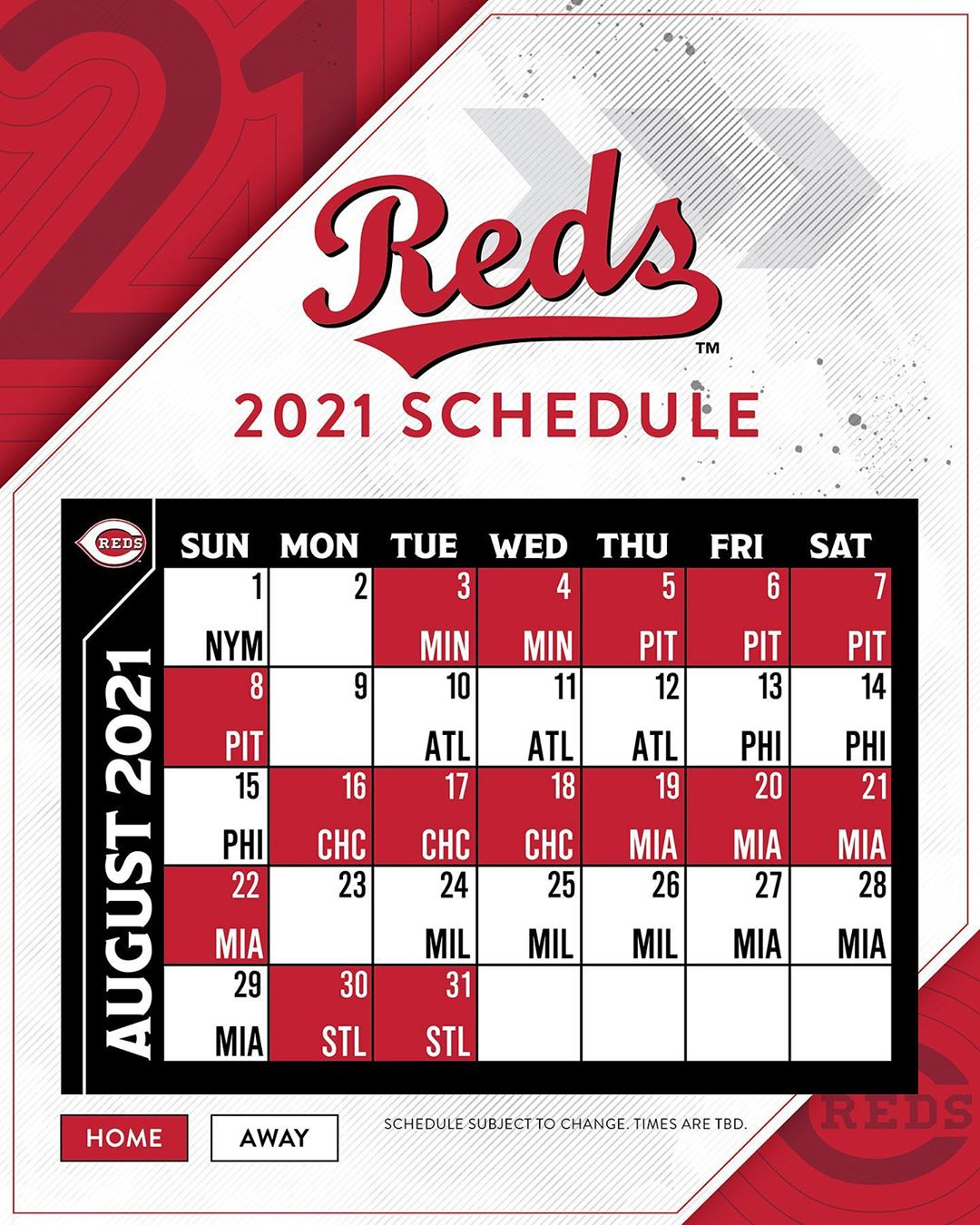 Cincinnati Reds The 2021 Reds Schedule Is Here Raw 