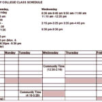 College Class Schedule Template Printable