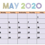 Cute May 2020 Calendar Schedule A Reminder For You With