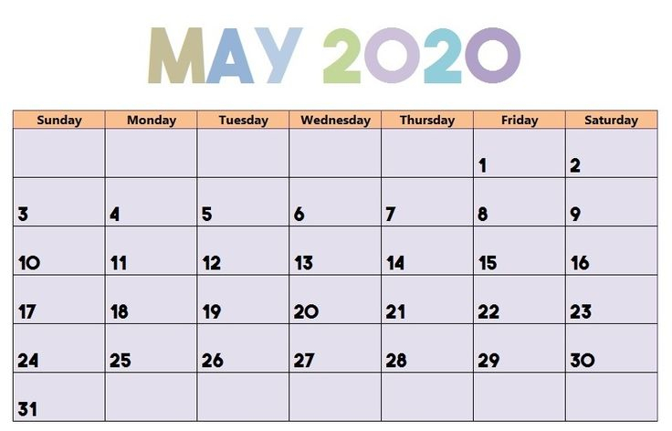 Cute May 2020 Calendar Schedule A Reminder For You With
