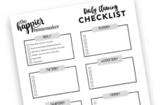Daily Cleaning Schedule Printable The Happier Homemaker