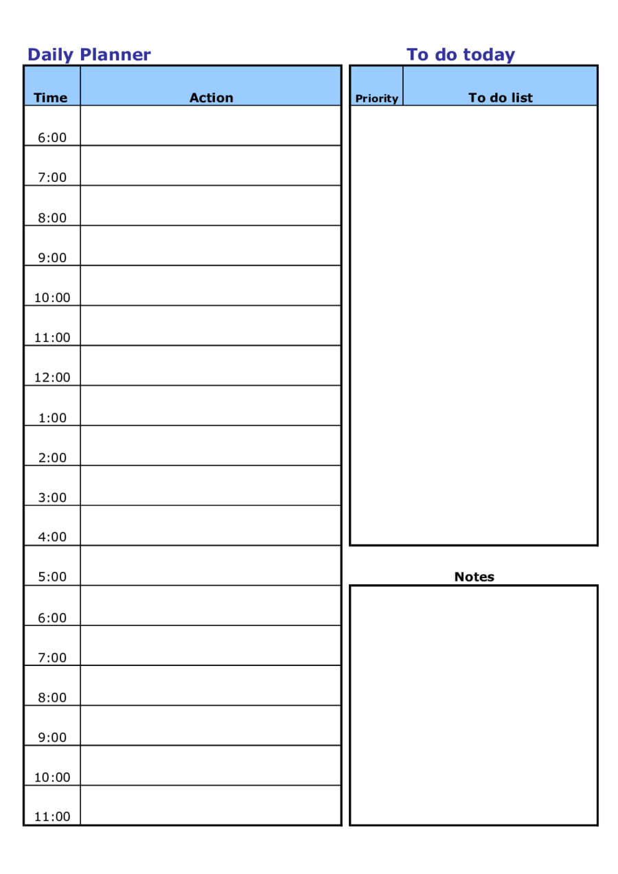 Daily Schedule Template New Blank Edit Fill Sign 