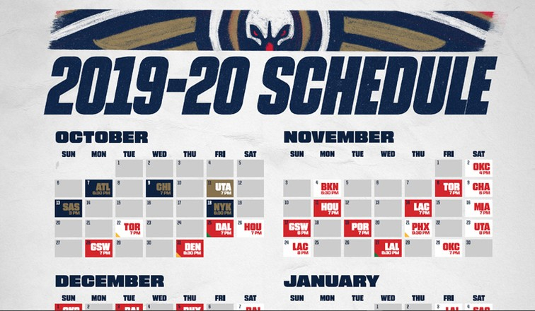 Download A Printable Pelicans 2019 20 Schedule