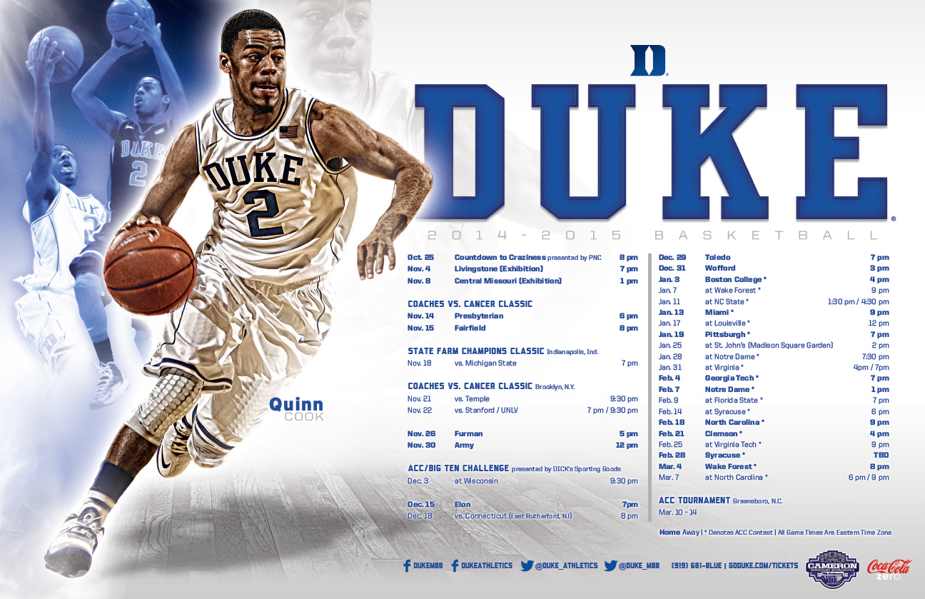 Duke Basketball Schedule Printable That Are Nifty 