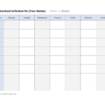 Free Printable Class Schedule Template Printable Weekly