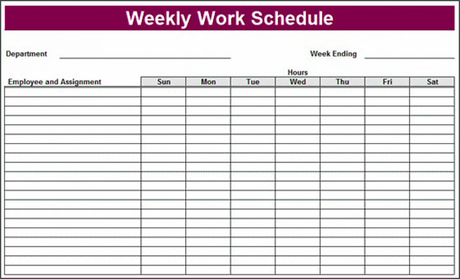  Free Printable Weekly Workout Schedule Template Bogiolo